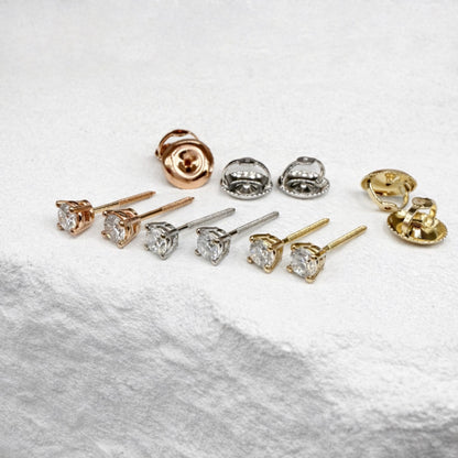 Auksiniai deimantų auskariukai 0.2ct